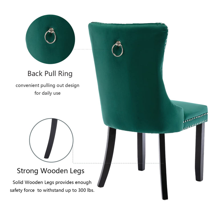 Green Velvet Dining Chairs Set of 6 (6 Count)