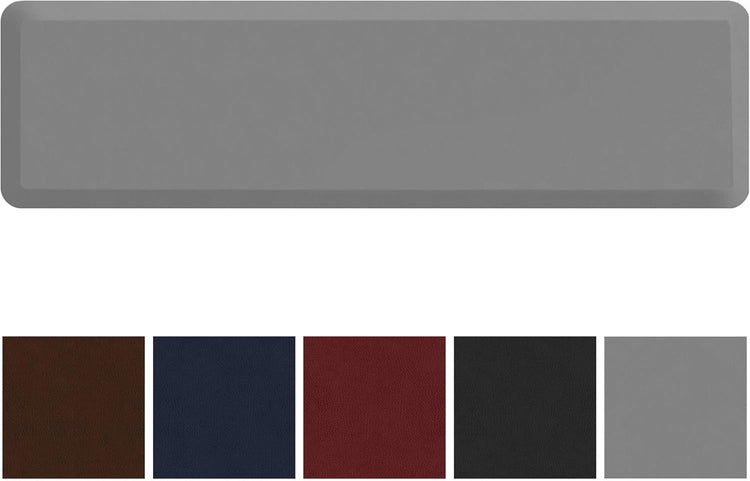 GelPro Utility Anti-Fatigue Runner Mat, Leather Grain Grey - 20x72