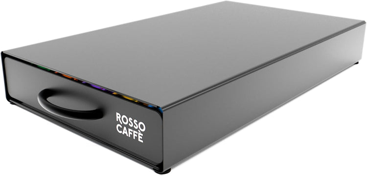ROSSO CAFFÈ - Coffee Capsule Drawer Organizer, Holds Up to 45 capsules, Space-Saving Storage, Sleek Countertop Design