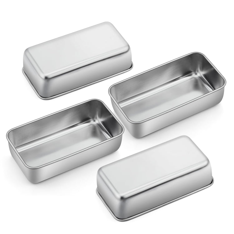 Loaf Pan 9 x 5 Inch Stainless Steel Bread Pan (4 Count)