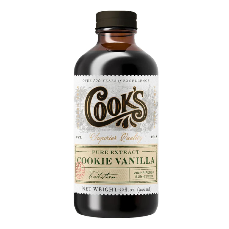 Cook's, Pure Cookie Vanilla Extract, Floral Vanilla Extract for Cakes, Cookies, Pastries, Ice Creams, 32 oz - Nestoria