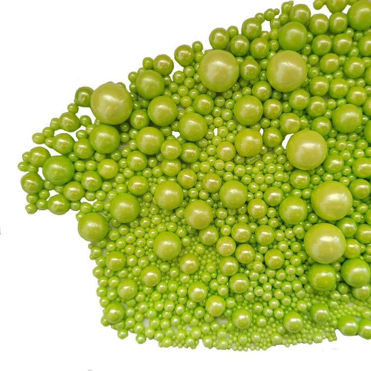 Edible Green Sugar Pearls Candy Sprinkles 120G (4.23 Ounce)
