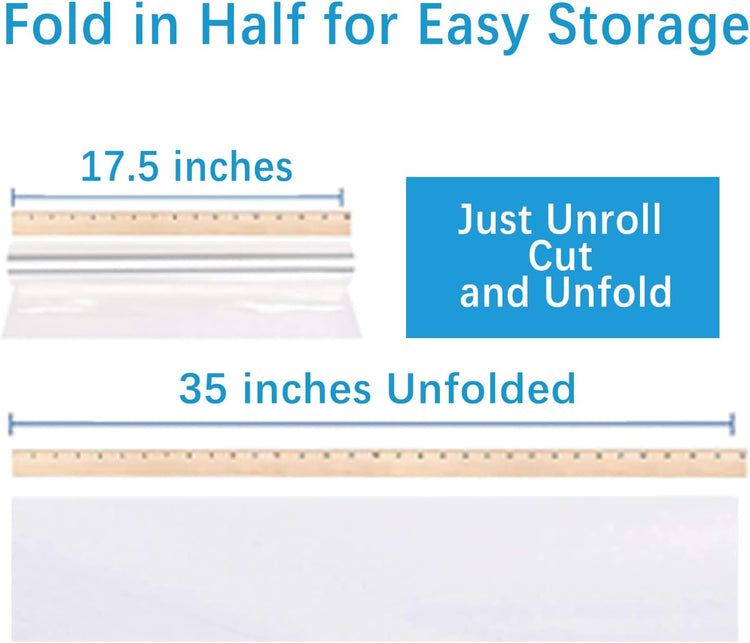 JOYIT 220 ft Cellophane Wrap Roll (35 in x 220 ft) - 3 Mil Thickness, Clear Bags for Flower Gift Baskets (35" fold into 17.5")