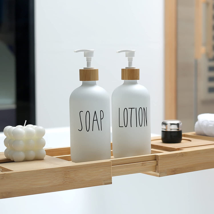 White Soap Dispenser Bathroom Set