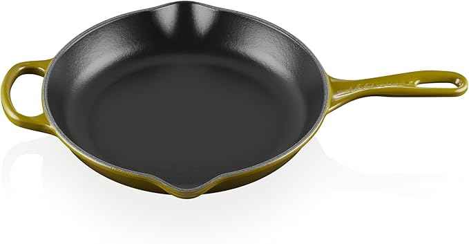 Le Creuset Enameled Cast Iron Signature Round Skillet, 10.25”, Olive