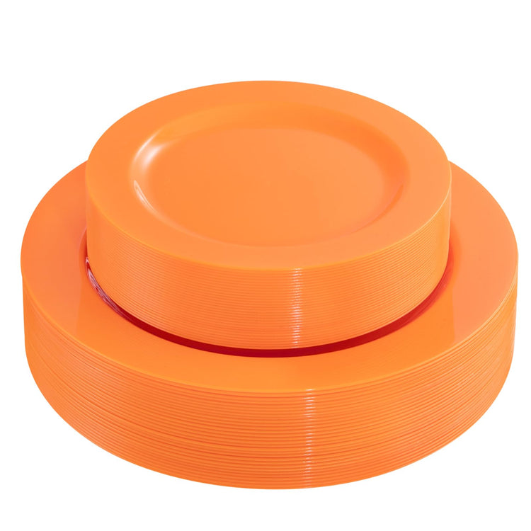 60PCS Orange Plates (60 Count)