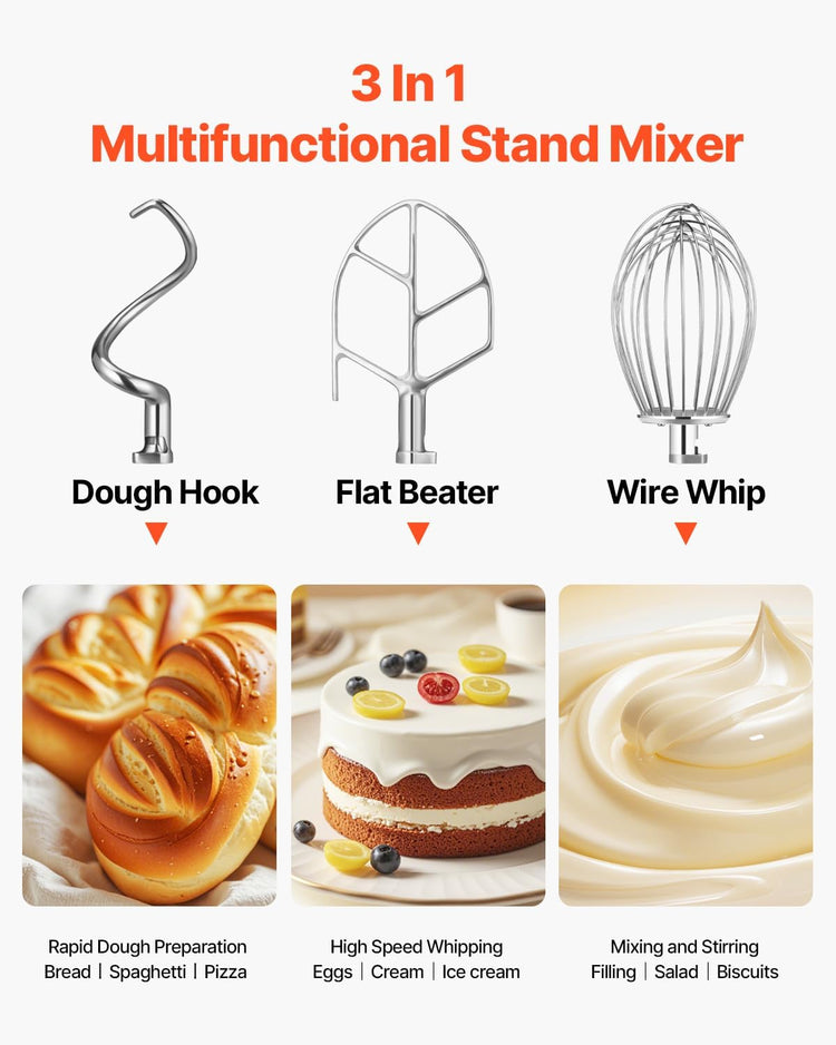 Happybuy 15Qt Commercial Food Mixer with Timing Function, Commercial Mixer 600W Stainless Steel Bowl Heavy Duty Electric Food Mixer Commercial with 3 Speeds Adjustable, Perfect for Bakery Pizzeria