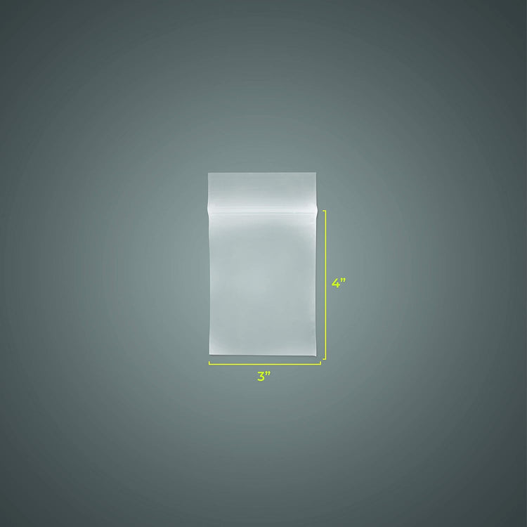 SNL Quality Zipper Lock Reclosable Clear Disposable Plastic Bags, Strong | 3" X 4" - 2 MIL - 1,000 Bags