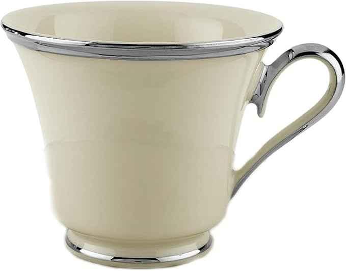 Lenox Solitaire Teacup, Cup, ivory/platinum