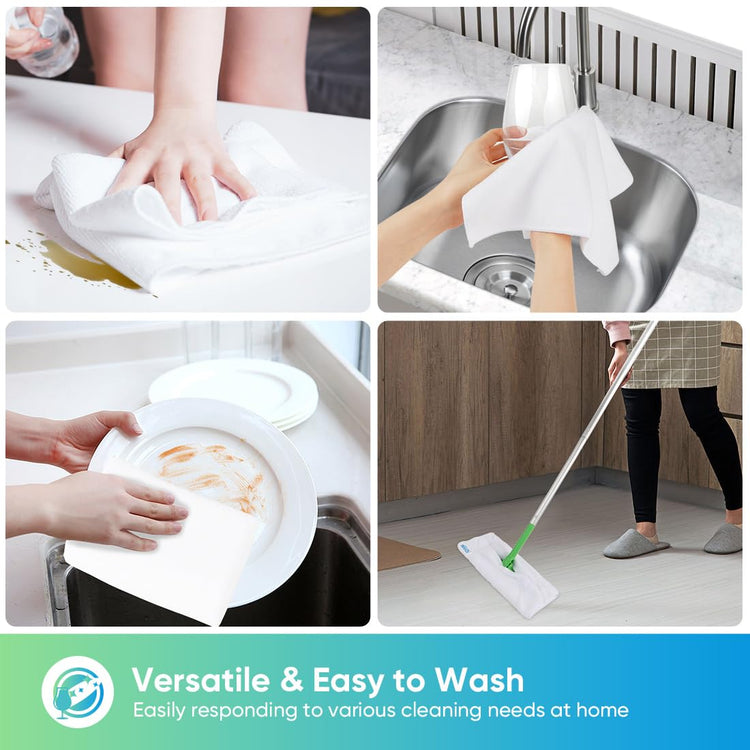 White Microfiber Cleaning Cloth (12 Count)