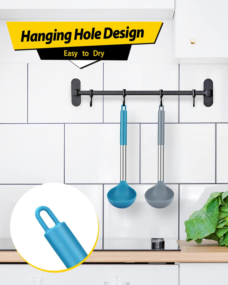 Silicone Ladle Spoon Kitchen Utensils (2 Count)