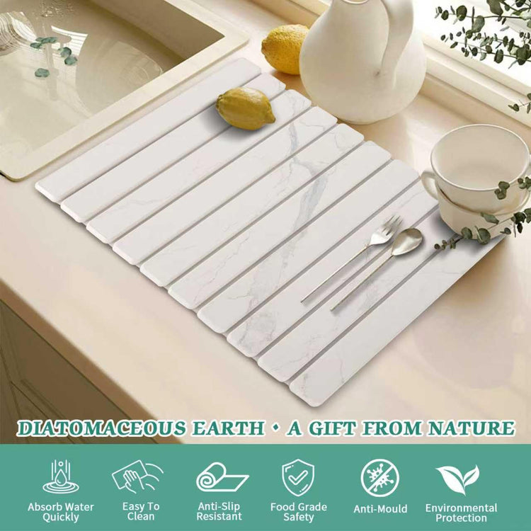 Stone Dish Drying Mat for Kitchen Counter