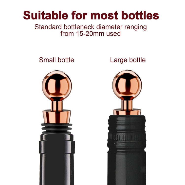 Wine Stoppers for Wine Bottles 6Pcs Vacuum Wine Bottle Stopper with Silicone Reusable Wine Corks (3 Count)