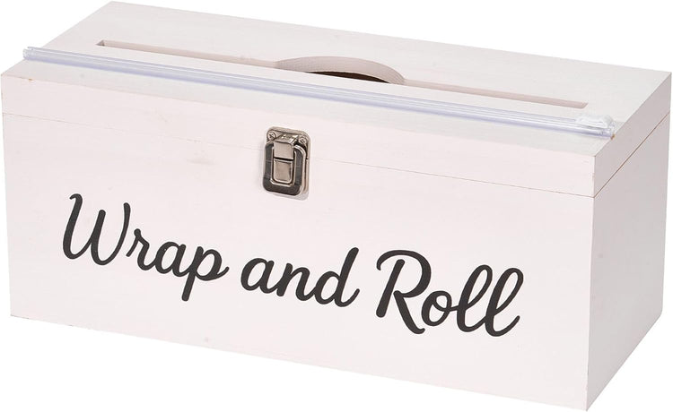 Plastic Wrap Dispenser with Cutter– Fits 12" 3000ft Costco Wrap, Foil, Cling, Wax Paper for Kitchen, Restaurant