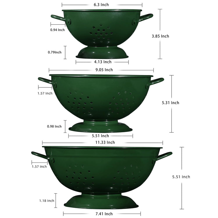 Metal Colander Set of 3 (94 Count)