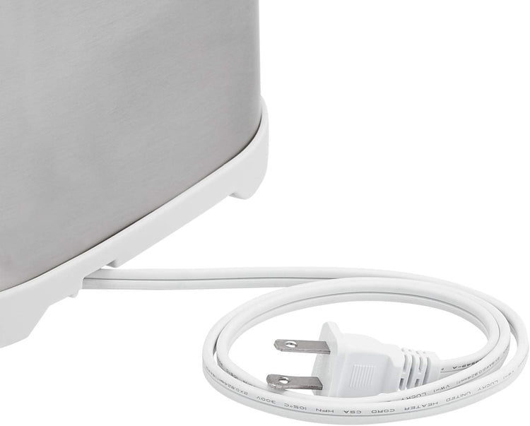 Amazon Basics 4 Slice Toaster with 6 Browning Settings, Removable Easy-to-Clean Crumb Tray, Cancel Button, 1600W, Brushed Silver