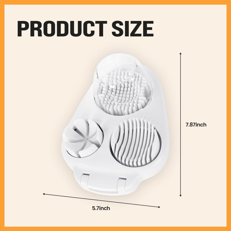 3-In-1 Egg Slicer, White