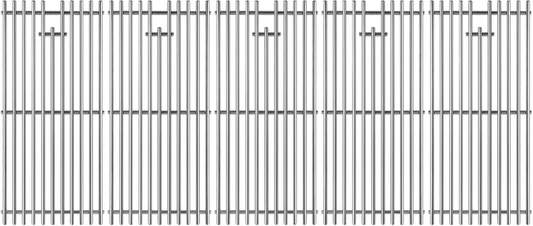 16517 Stainless Steel 5 Cooking Grates Replacement Parts for Bull Angus 40" Grill 57568 57569 57568CE 57568AGA 57569CE Brahma Lion Premium L90000 57569CE 57569CE Gas Grill 19-1/4"