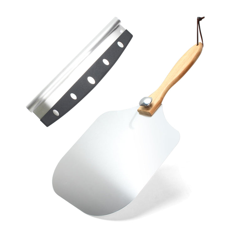 Metal Pizza Paddle with Cutter