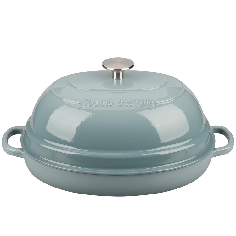 Enameled Oval Cast Iron Dutch Oven Pot with Lid