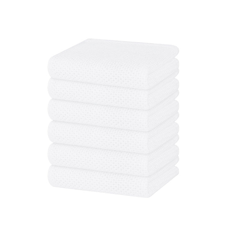 100% Cotton Waffle Weave Kitchen Dish Towels 6 (6 Count)