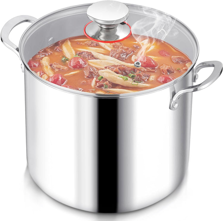 12 Quart 18 10 Stainless Steel Stock Pot with Lid