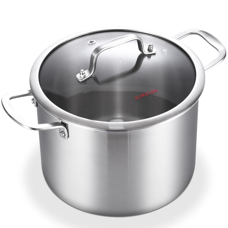 Tri ply Stainless Steel 6 Quart Heavy Duty Induction Stock Pot