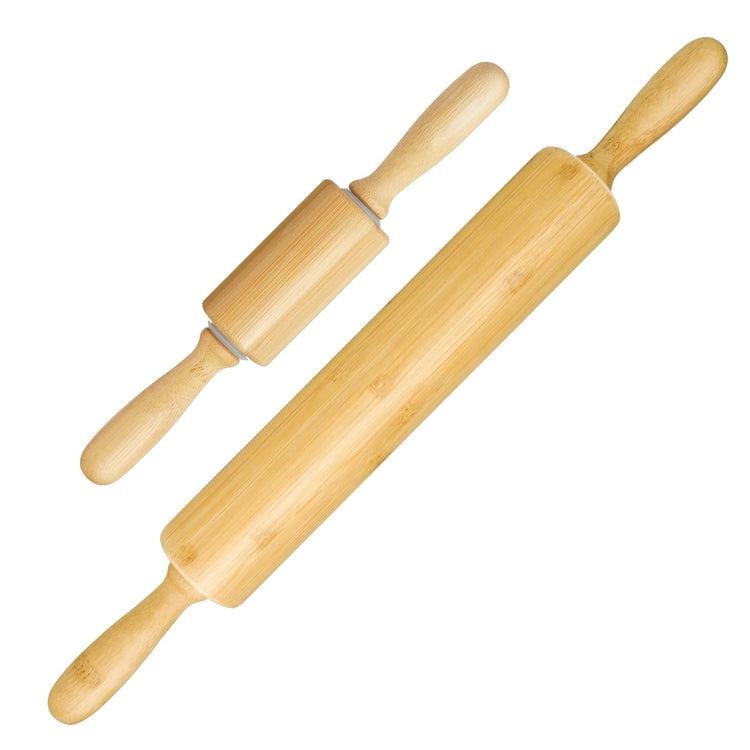 2 Pack(10 inch &17.5 inch) Wooden Rolling Pin for Baking (2 Count)