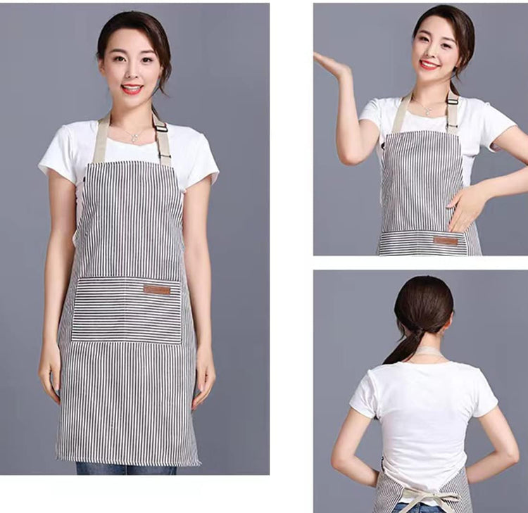 RUIBOLU Adjustable Bib Apron with 2 Pockets Cooking Kitchen Cotton Aprons for Women Men Chef Restaurant BBQ Painting