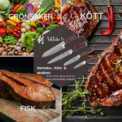 EDIB Acacia Knife Block Set (4 Count)