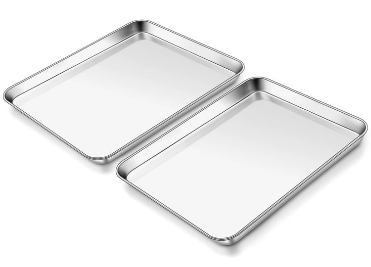 Stainless Steel Quarter Sheet Pan Set for Toaster Oven (2 Count)