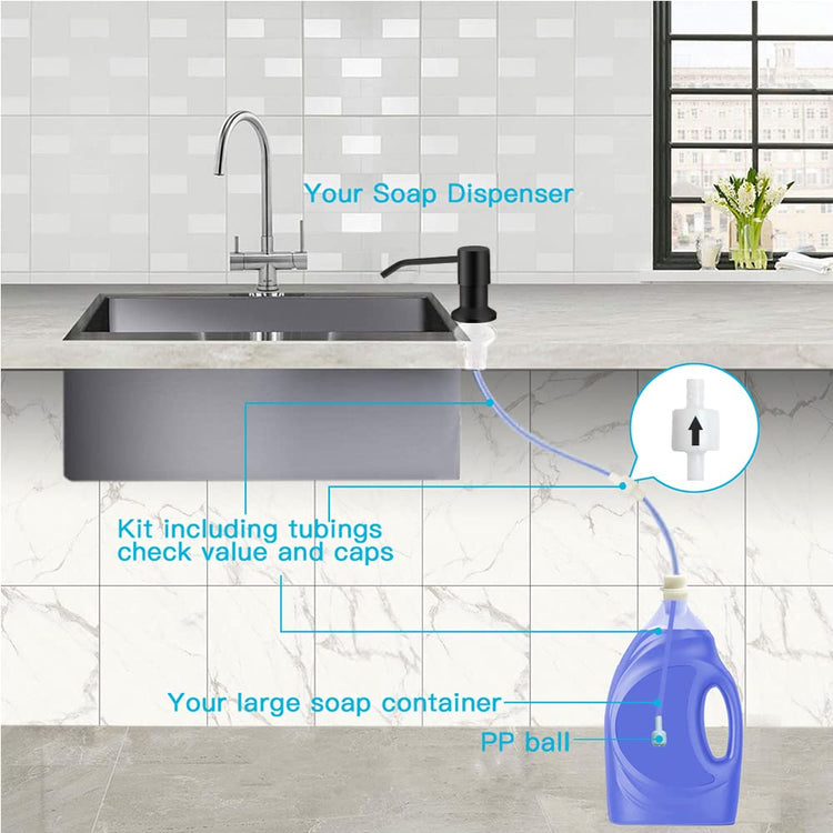 Dish Soap Dispenser for Kitchen Sink