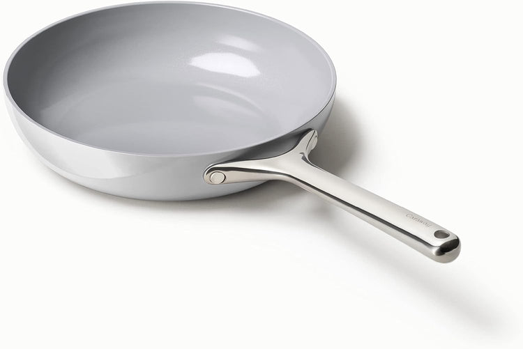 Caraway Nonstick Ceramic Frying Pan (2.7 qt, 10.5") - Non Toxic, PTFE & PFOA Free - Oven Safe & Compatible with All Stovetops (Gas, Electric & Induction) - Gray