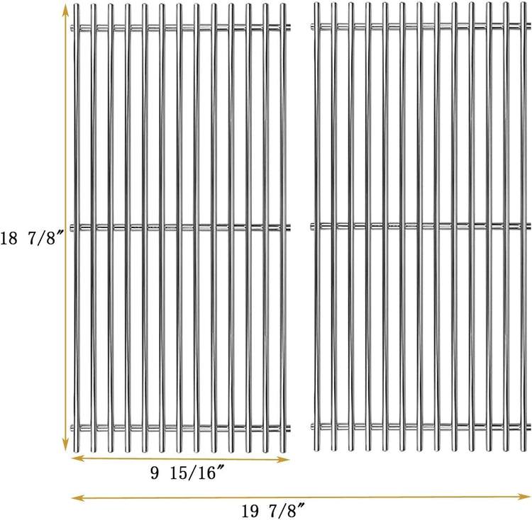 SF6081 (2-Pack) 18 7/8" SUS304 Cooking Grates for Weber Genesis II E210 Grill Grates for Weber Genesis II E-210 S-210 Genesis LX E240 S-240, Weber 60004001 65004001 66801 66094