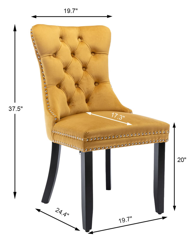Gold Velvet Dining Chairs Set of 6 (6 Count)