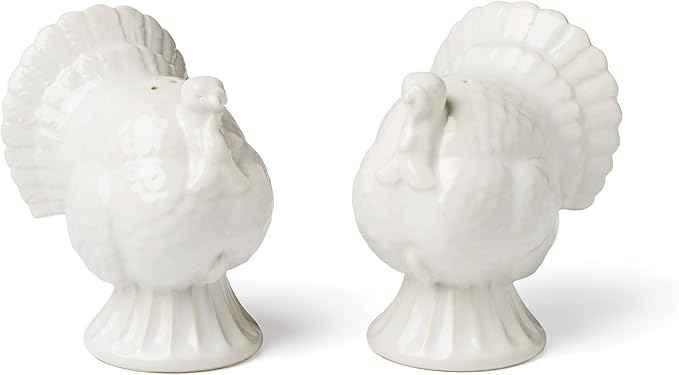 Lenox 898334 French Perle Carved Turkey Salt & Pepper Set