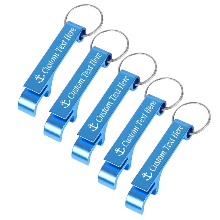 5PCS Personalized Bottle Opener Keychain Bulk Custom Beer Bottle Opener with Logo Text Engraved Wedding Bottle Opener Favors Customized Gifts for Guests Baby Shower Birthday Party (5 Count)