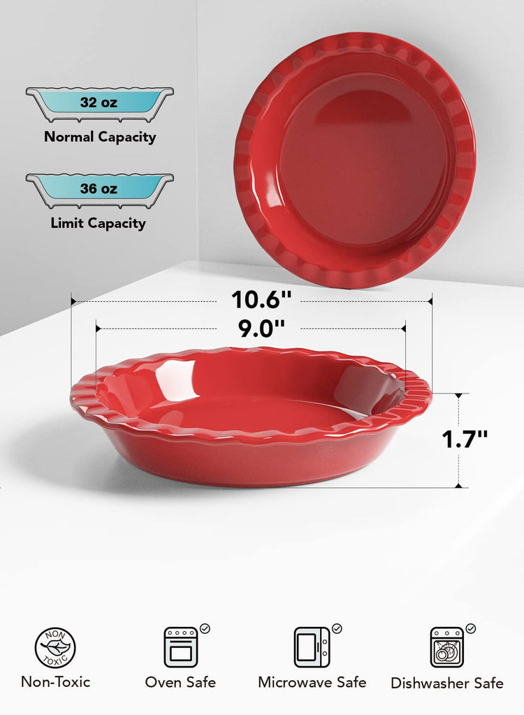Ceramic Pie Pans for Baking (2 Count)