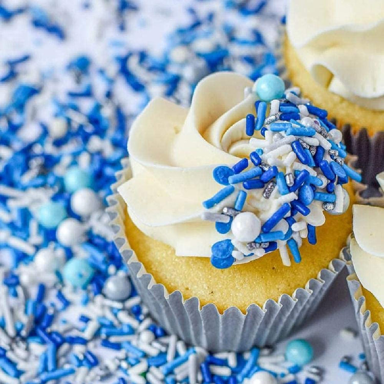 Blue Sprinkles for Cake Decorating and Baking (4 Ounce)