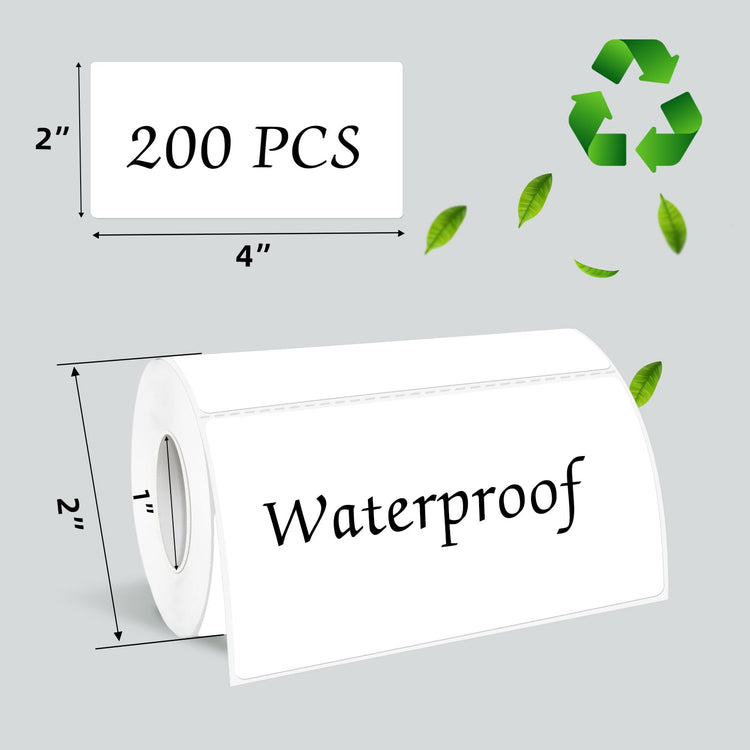 White Thermal Labels 2x4 Inch