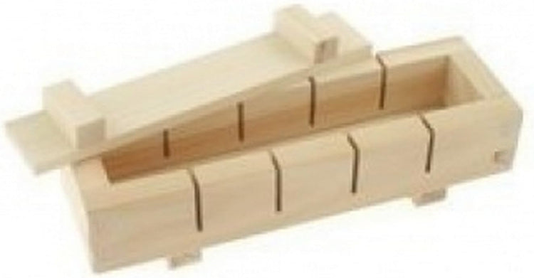 JapanBargain, Wooden Oshizushi Press Mold 8.5" x 2.75", Rectangular Pine Sushi Mold Box, Japanese Oshizushihako Sushi Press Maker, 3-Piece Detachable Design