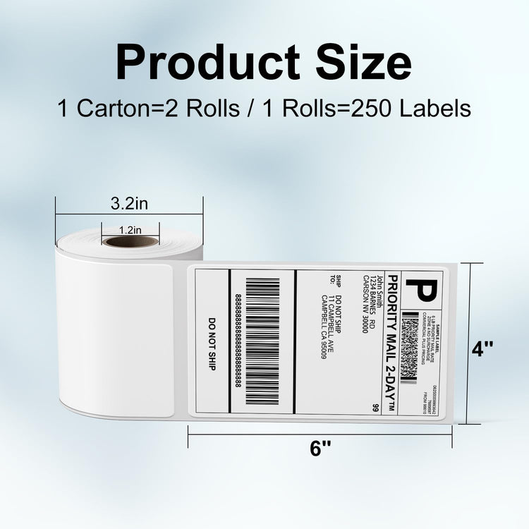 4x6 Direct Thermal Shipping Labels for Packages (18.99 Count)