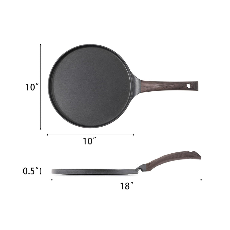 10 Inch Nonstick Crepe Pan Granite Coating Pancake Pan Black