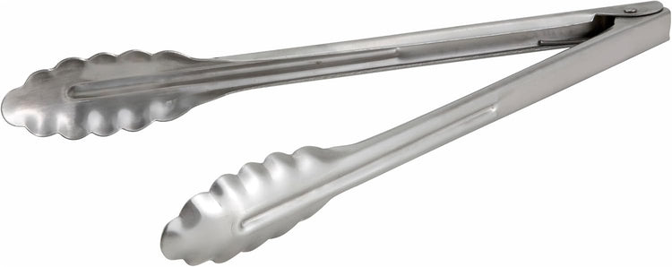 Winco Coiled Spring Extra Heavyweight Stainless Steel Utility Tong, 12-Inch