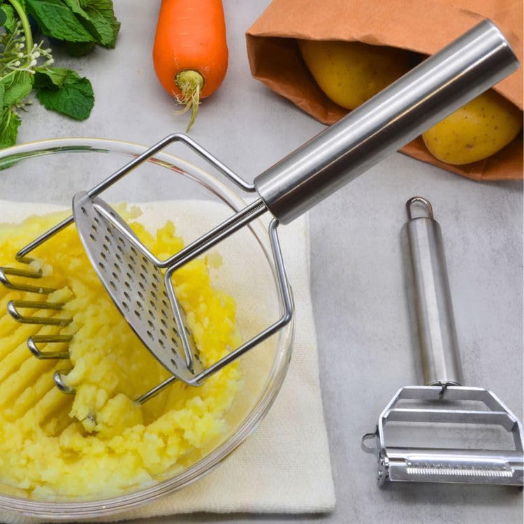 3-in-1 Multi-Peeler Potato Masher Set 2-Piece Kitchen Tools for Peeler