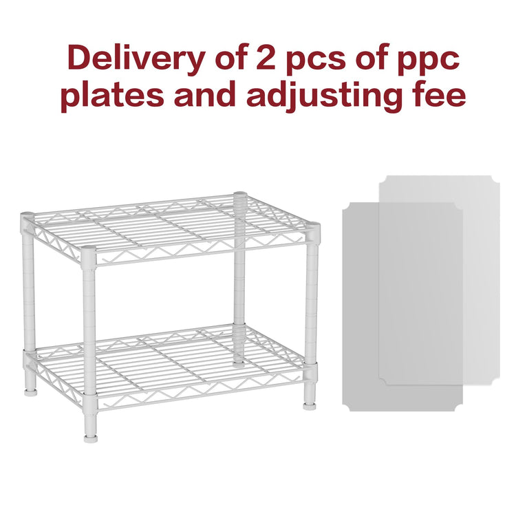 Small Wire 2 Shelves Pantry Metal Shelf Floor Organizer Under Desk