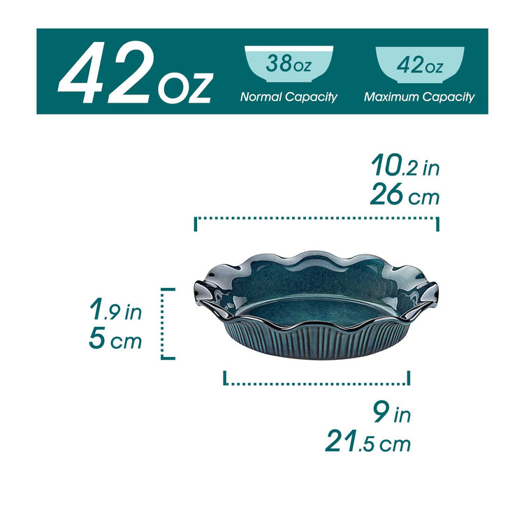 Ceramic Pie Pan for Baking (42 Ounce)