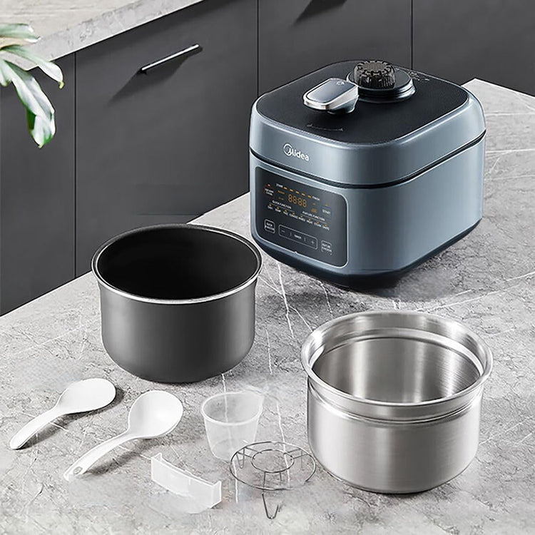 8-in-1 Electric Pressure Cooker with Dual Pots, Multi-Functional Programmable Slow Cooker, Rice Cooker, Steamer, Sauté Pan and More, 5 Quart