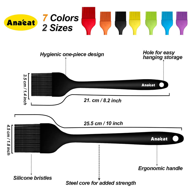 2 Pack Silicone Basting Pastry Brushes (2 Count)