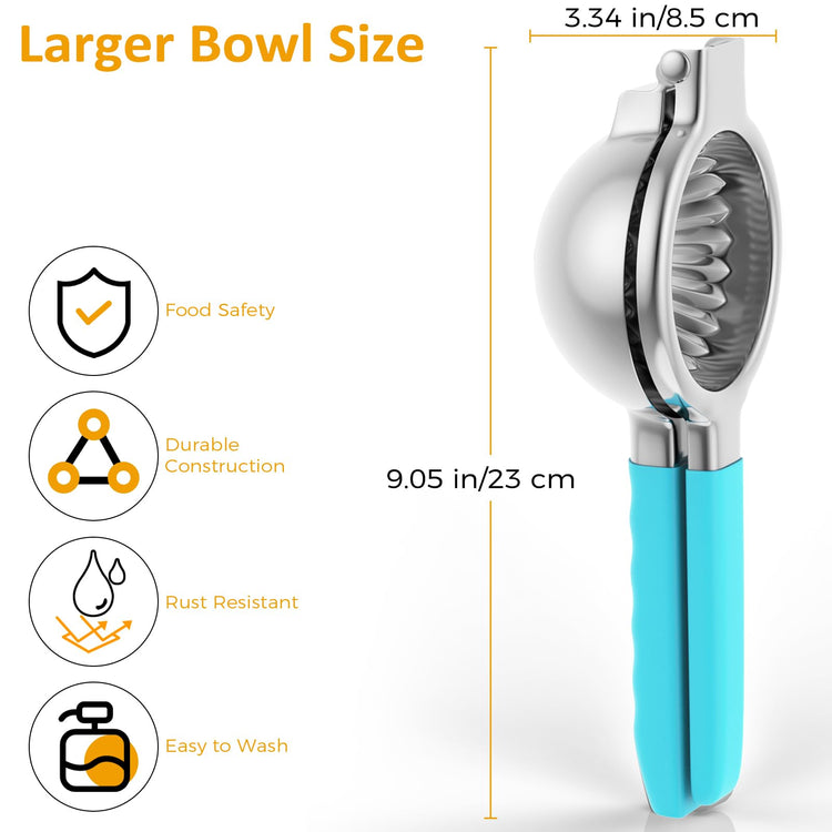 Lemon Squeezer 304 Stainless Steel Large Metal Manual Citrus Juicer
